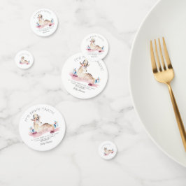 女の子、木版画かわいい赤ちゃんシャワー コンフェッティ