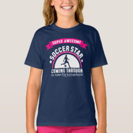 女の子: 極度の素晴らしいサッカーのスター Tシャツ