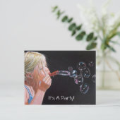 女の子: 泡: 芸術: パーティー: 招待状 (スタンド正面)