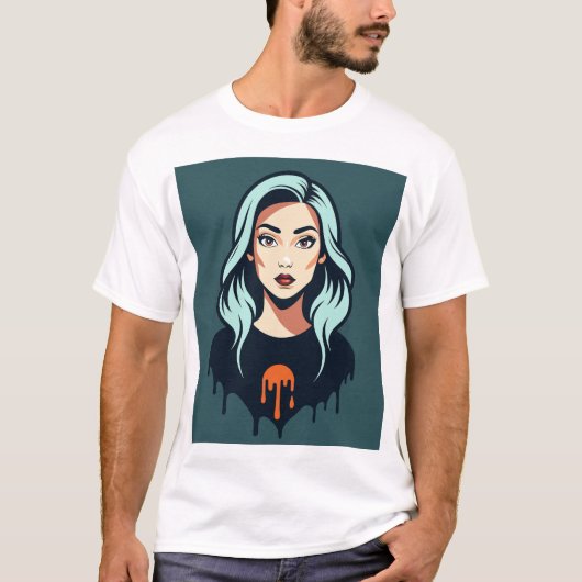 女の子+涙 Tシャツ (正面)