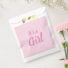 女の子、淡いピンクの赤ちゃんシャワー、ジェンダーの明け方 フェイバーバッグ