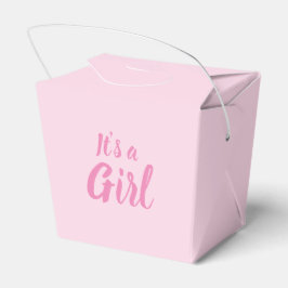 女の子、淡いピンクの赤ちゃんシャワー、ジェンダーの明け方 フェイバーボックス