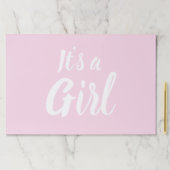 女の子、淡いピンクの赤ちゃんシャワー、ジェンダーの明け方 ペーパーパッド (インサイチュ)