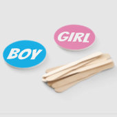 女の子/男の子の性別が青いピンクのクイズゲームのサインを明らかにする ハンドファン (組立なし)