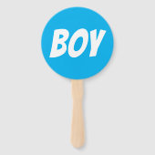 女の子/男の子の性別が青いピンクのクイズゲームのサインを明らかにする ハンドファン (正面)