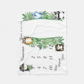 女の子/男の子ベビーマイルストーンブランケットサイズ40 x 30 フリースブランケット (正面)