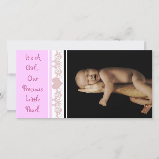 女の子…私たちの大切小さな真珠 案内状 (正面)