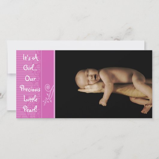 女の子…私たちの大切小さな真珠 案内状 (正面)