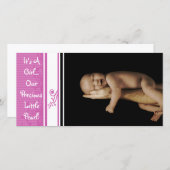 女の子…私たちの大切小さな真珠 案内状 (正面/裏面)