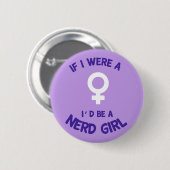 女の子、私はおたくの女の子ボタンです 缶バッジ (正面&裏面)