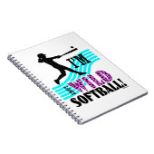 女の子: 私はソフトボールについて野生です ノートブック (右側)