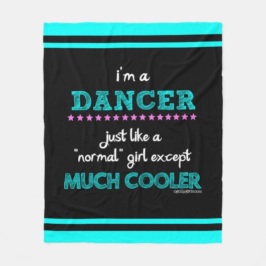 女の子-私はダンサーです フリースブランケット (正面)