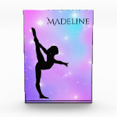 女の子（紫）グラデーション フォトブロック (正面)