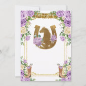 女の子 紫 メキシカンドレス 3歳 誕生日パーティー 招待状 (裏面)