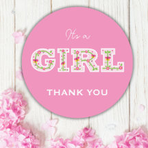 女の子、花、蝶の赤ちゃんシャワー