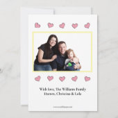 女の子 – 誕生のお知らせ 招待状 (裏面)