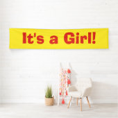 女の子 – 誕生のお知らせ 横断幕 (インサイチュ)