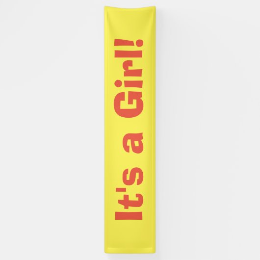 女の子 – 誕生のお知らせ 横断幕 (縦)