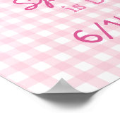 女の子、超音波ベビー告知ポスター ポスター (角)