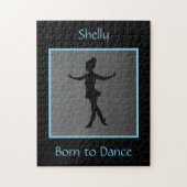 女の子「踊生まれる」パーソナライズされた ジグソーパズル (縦)