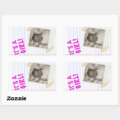 女の子 長方形シール (シート)