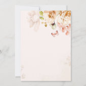 女の子、開花のベビー、庭の赤ちゃんシャワー 招待状 (裏面)