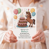 女の子 馬 5歳の誕生日パーティー 招待状