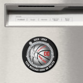 女の子、黒、赤のための安いバスケットボールのお土産 マグネット (インサイチュ (食洗機))