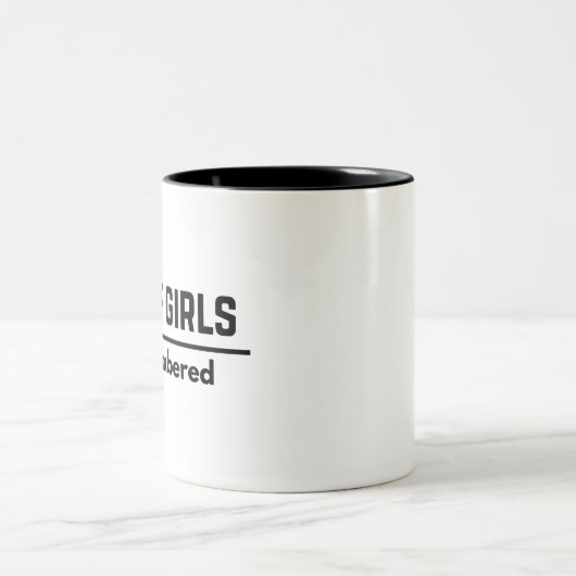 女の子#Outnumberedおもしろいのパパ ツートーンマグカップ (中央)