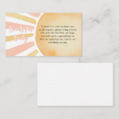 女の子Aサンシャインブックのベビー エンクロージャーカード (正面/裏面)