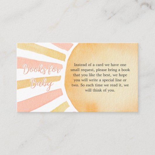 女の子Aサンシャインブックのベビー エンクロージャーカード (正面)