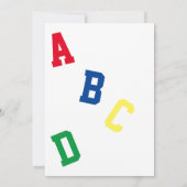 女の子ABCをテーマにした招待状 招待状 (裏面)