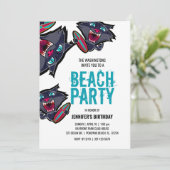 女の子ANY AGEサーフ猫ビーチパーティー 招待状 (スタンド正面)