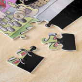 女の子DJの漫画のジグソーパズル ジグソーパズル (側面)