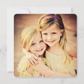 女の子FOUR 4th誕生日ナンバー4 招待状 (裏面)