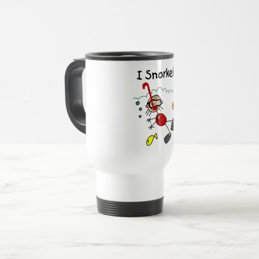 女の子IのスノーケルのTシャツおよびギフト トラベルマグ (正面左)