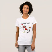 女の子IのスノーケルのTシャツおよびギフト Tシャツ (正面フル)