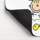 女の子Iの水泳のマウスパッド マウスパッド (コーナー)