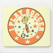 女の子Iの演劇のサッカーのマウスパッド マウスパッド (正面)