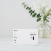 女の子Iの演劇のバスケットボールのTシャツおよびギフト 名刺 (スタンド正面)