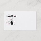 女の子Iの演劇のバスケットボールのTシャツおよびギフト 名刺 (裏面)