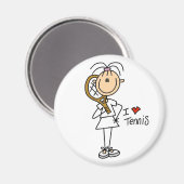 女の子I大好きテニスマグネット マグネット (正面/裏面)
