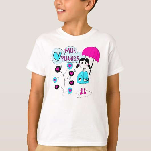 女の子I愛泥水溜 Tシャツ (正面)