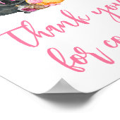 女の子Little Boo赤ちゃんシャワーありがとうござ来う ポスター (角)