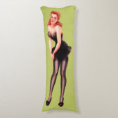 女の子No6 -抱き枕の上のヴィンテージPin ボディピロー (正面縦)