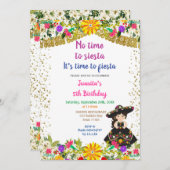 女の子No Time to Siestaフィエスタの時間だ 招待状 (正面/裏面)
