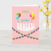 女の子OMG! さようなら支柱のこんにちはスマイルの支柱 カード (黄色い花)