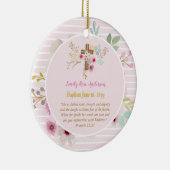 女の子PHOTOバプテスマ《キリスト教》洗礼式や命名式ギフト諺31:25 セラミックオーナメント (右)