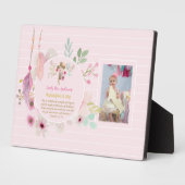 女の子PHOTOバプテスマ《キリスト教》洗礼式や命名式ギフト諺31:25 フォトプラーク (側面)