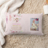 女の子PHOTOバプテスマ《キリスト教》洗礼式や命名式ギフト諺31:25 ランバークッション (ブランケット)